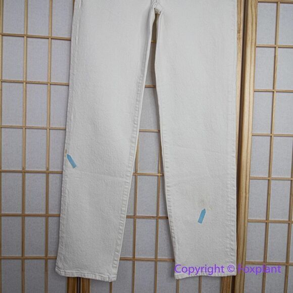 NEW Madewell Mid-Rise Perfect Vintage Straight Jean in Tile White, 25 - Picture 3 of 16